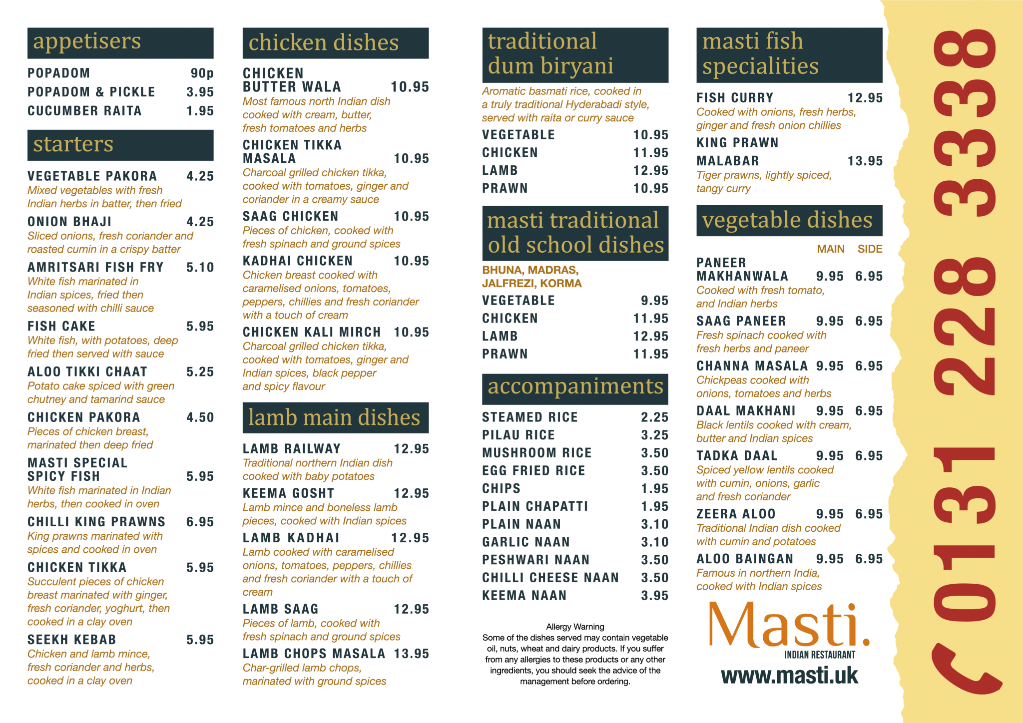 kitchen table dundee menu