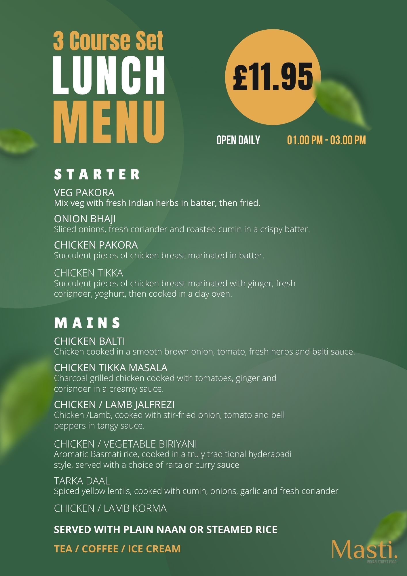 indian lunch in edinburgh all days